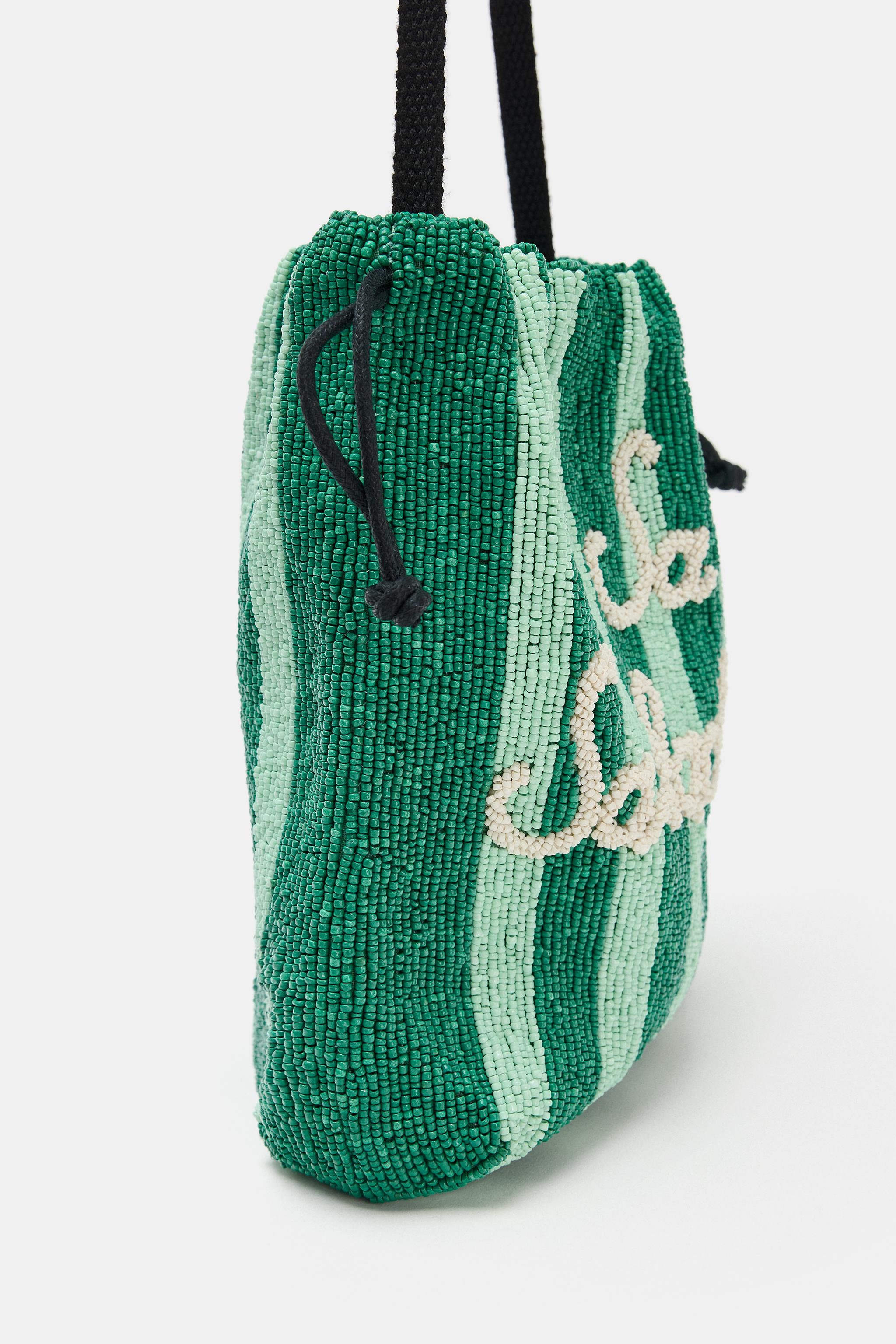 BEADED BUCKET BAG